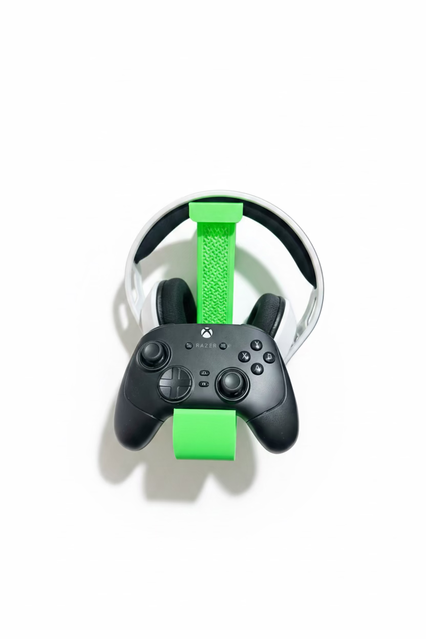 Gaming Remote & Headphones Holder